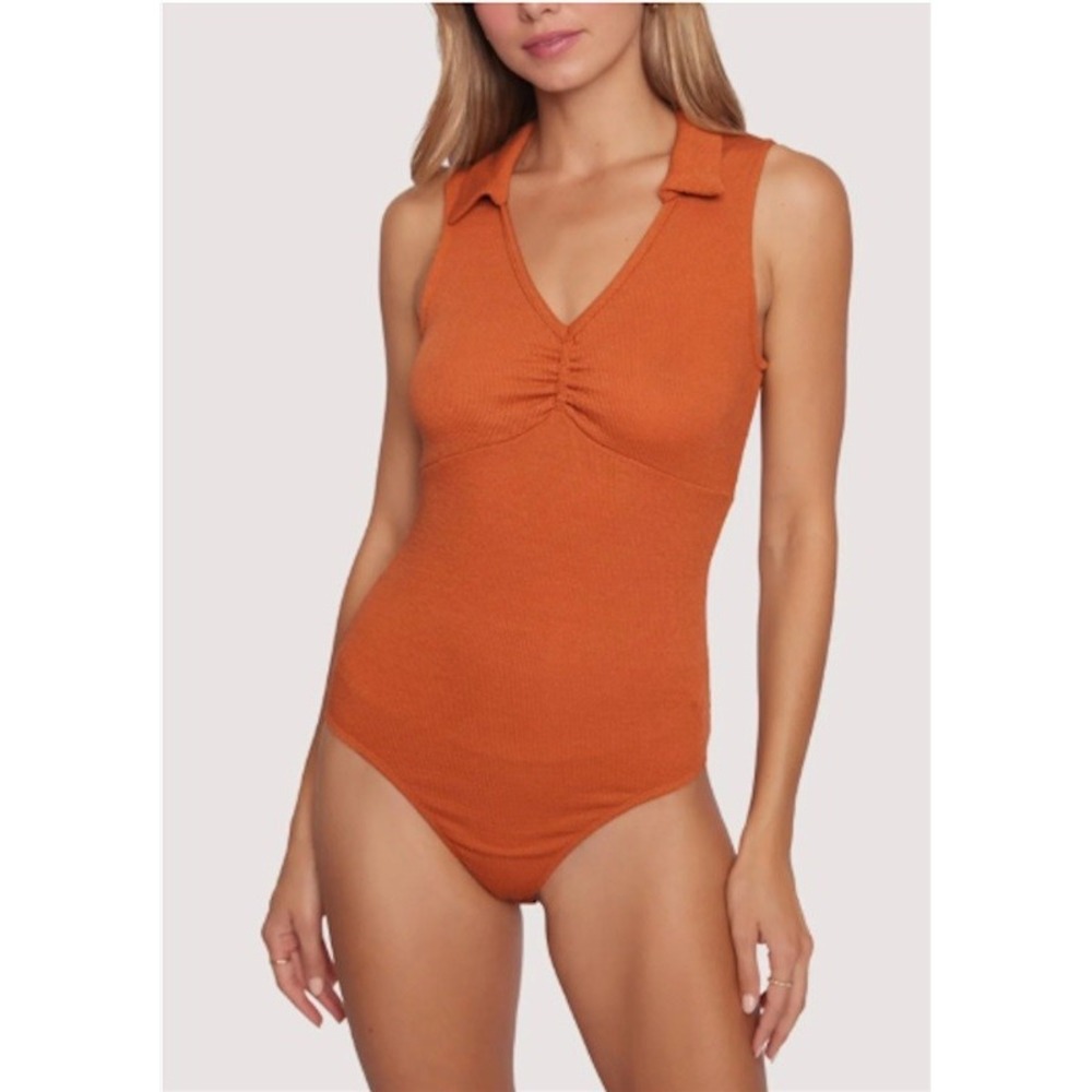 NWT Lost + Wonder L Amber Waves Bodysuit Orange 122455
